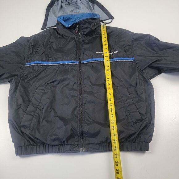 Vintage 90s Y2K Perry Ellis Windbreaker Lightweight Rain Jacket Large Blue - Picture 5 of 12